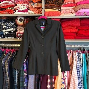 Ann Taylor dark gray lightly pinstriped blazer size 4P​